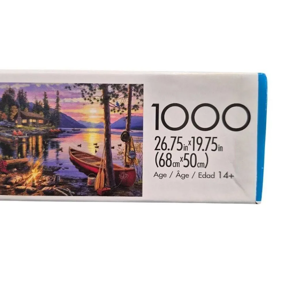 Buffalo Games - Canoe Lake 1000 Piece Puzzle for Adults - Jigsaw Puzzles – Darre